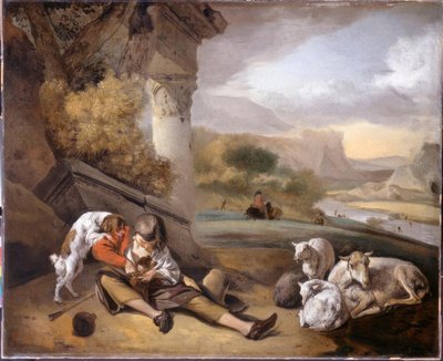 Landscape with Shepherd Boy by Jan Baptist Weenix